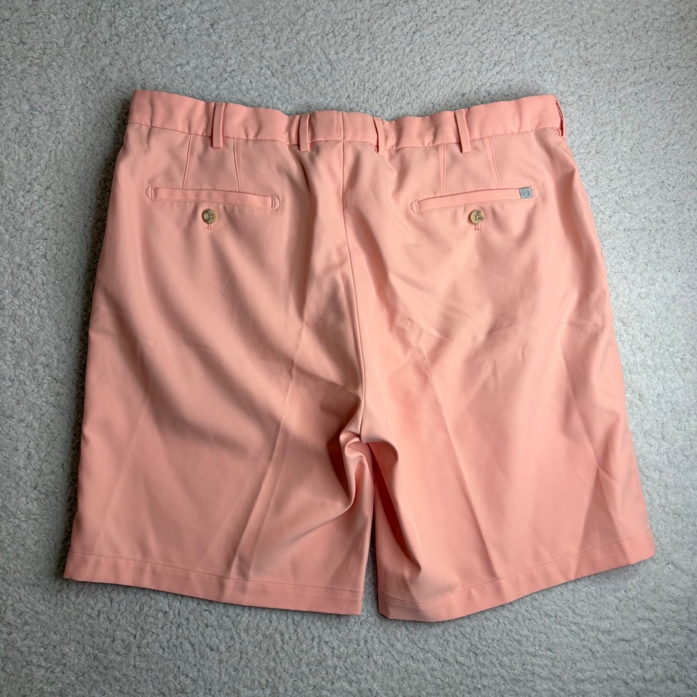 Peter Millar Crown Sport Men Salmon Pink Performance Golf Shorts 40 MS23EB82